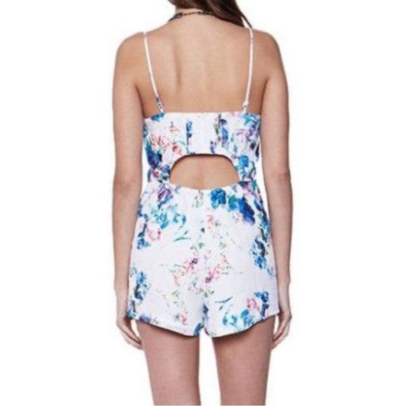 Lovers + Friends Escape Romper in Blue Floral - Picture 3 of 16